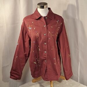 Coldwater Creek Embroidered Women's Jacket/Heavy Over-shirt
